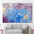 thumbnail image 4 of Gold Marble Art Canvas, Modern Printed, Alcohol Ink Wall Decor, Purple And Blue Marble Printed Canvas, Luxury Marble Art, Abstract Art, Canvas Wall Decor - Gallery Wrapped, 4 of 9