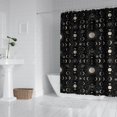 thumbnail image 2 of Black White Sun Moon Star Geometry Pattern Shower Curtain 84"x72" ,Bathroom Decorative Shower Curtains Set with 12 Hooks,Modern Waterproof Washable Shower Curtain, 2 of 6