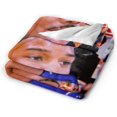 thumbnail image 2 of Blanket Michael Actors B. Jordans Throw Flannel Blankets Warm Soft Cozy Fuzzy Air Conditioning Blanket for Living Room Sofa Bed Gift Blankets for All Seasons 50"x60", 2 of 6