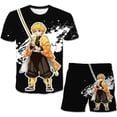 thumbnail image 1 of Cartoon Demon Slayer Trajes Ropa Niños Bebés Niños Niñas Verano Camisetas amp; Pantalones cortos Ropa Trajes Conjuntos de impresión 3D11T Gao Jinjia LED, 1 of 2