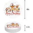 thumbnail image 1 of RYLABLUE Merry Christmas Cartoon Set of 8 Round Coaster for Drinks, Absorbent Ceramic Stone Coasters Cup Mat with Cork Base for Home Kitchen Room Coffee Table Bar Decor, 1 of 5