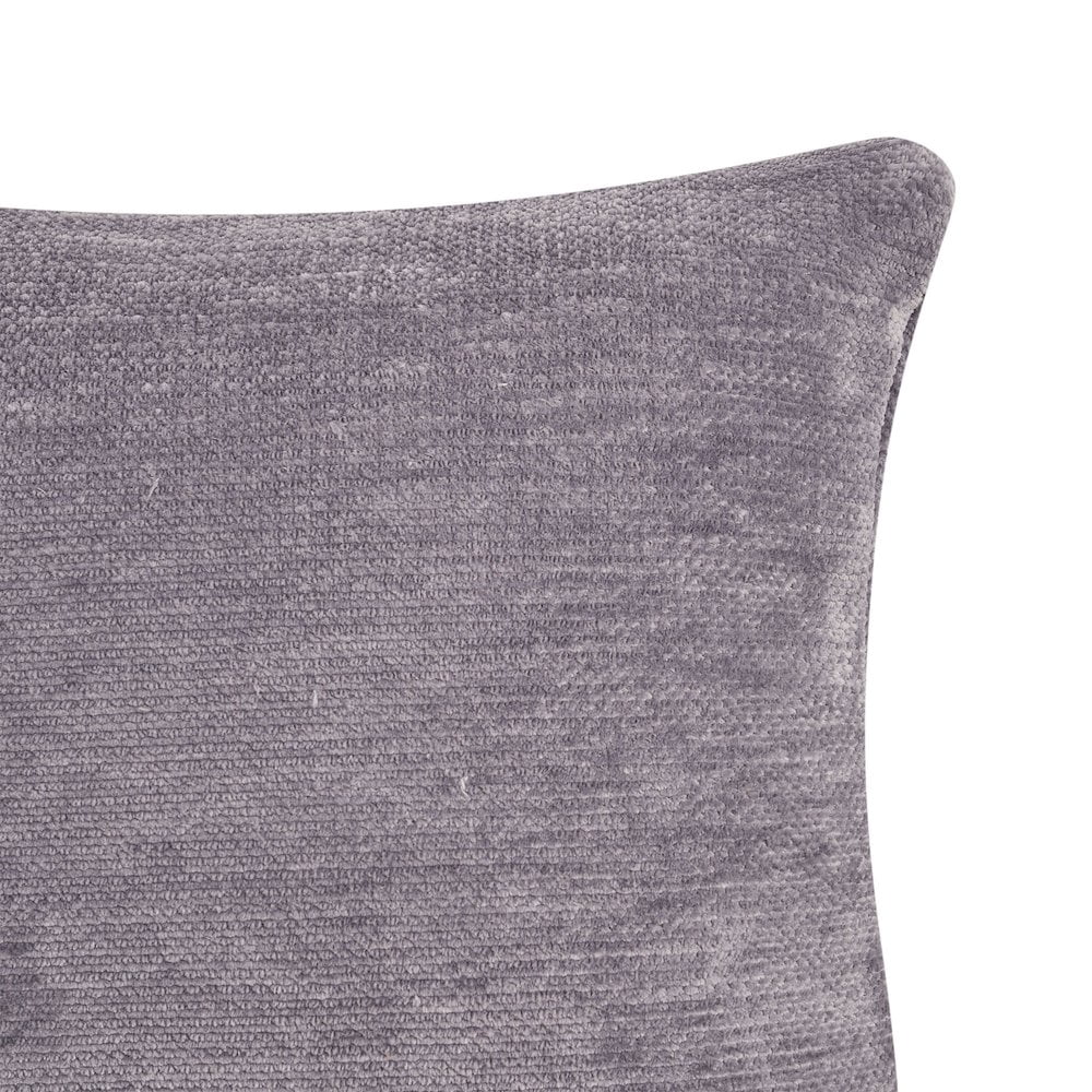 LR Home Yakar Chenille Poly Filled Pillow in Gray, 24" x 24"