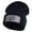 Navy, variant on Anime Ninja Headband Embroidered 12" Long Knitted Beanie - Black OSFM