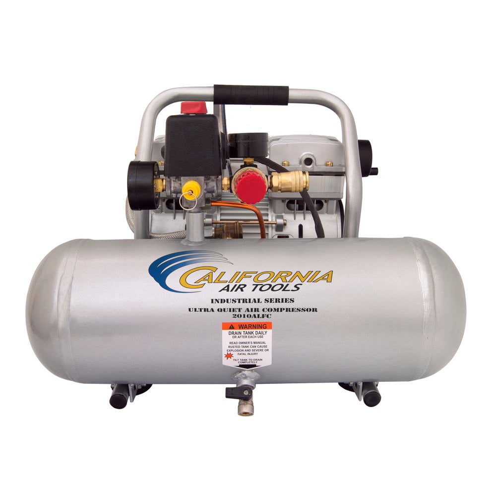 California Air Tools 2010ALFCAD Ultra Quiet & Oil-Free 1.0 Hp, 2.0 Gal. Aluminum Tank Air Compressor