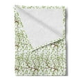 thumbnail image 2 of Nature Soft Flannel Fleece Throw Blanket, Simplistic Tree Illustration Leaves on Branch Pattern Plain Background, Cozy Plush for Indoor and Outdoor Use, 60" x 80", Lime Green and Fawn, by Ambesonne, 2 of 5