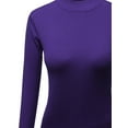 thumbnail image 3 of FashionOutfit Women's Silky Mock Turtle Neck Long Sleeve Knit Top Sweater, 3 of 3