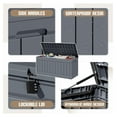 thumbnail image 2 of SONGMY 78 Gallon Outdoor Deck Box Large Resin Storage Box for Patio Furniture Cushions, and Garden Tools (Gray), 2 of 7