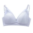 thumbnail image 3 of Ahuyic Summer Plus Size Bra For Women, Womens Solid Color Casual Bra, Womens Pregnant Breastfeeding Bra Thin Front Buckle Pregnant Postpartum Breastfeeding Bra,Light Blue M, 3 of 4