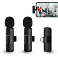 thumbnail image 1 of Dsseng Microphone Lavalier Sans Fil 2,4 GHz Audio Vidéo Portable Mini Micro avec Matériaux de Qualité et Puces Intelligentes, 1 of 15