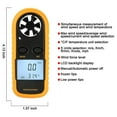 thumbnail image 2 of Handheld Digital Anemometer with LCD Backlight, Multi-Function Wind Speed & Temperature Gauge, 5 Units Selection, Auto/Manual Power Off, Freeze Function, Low Battery Alert, CR2032 Battery Included,, 2 of 6