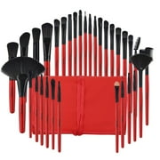 32PCS Professional Makeup Brushes Set Cosmetic Tool Kabuki Makeup+ Luxury Bag