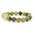 thumbnail image 2 of Natural Chrysoprase With Lemon Quartz 10-14mm Round Shape Smooth Cut Beads Stretchable Bracelet for Men & Women., 2 of 4