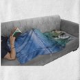 thumbnail image 6 of Lake Soft Flannel Fleece Blanket, Aerial View of a Tropic Lake Phenomenal Universe Innate Disposition of World Art Photo, Cozy Plush for Indoor and Outdoor Use, 50" x 60", Blue Grey, by Ambesonne, 6 of 6