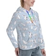 thumbnail image 6 of Lsque Rabbit Is Eating Carrots Pattern Casual Women's Hoodie,Hooded Sweatshirt with Kangaroo Pocket,Pullover Hoodie with Eye-catching Drawstrings-Large, 6 of 7