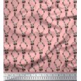 thumbnail image 1 of Soimoi Pink Heavy Canvas Fabric Damask Floral Decor Fabric Printed Yard 58 Inch Wide, 1 of 3