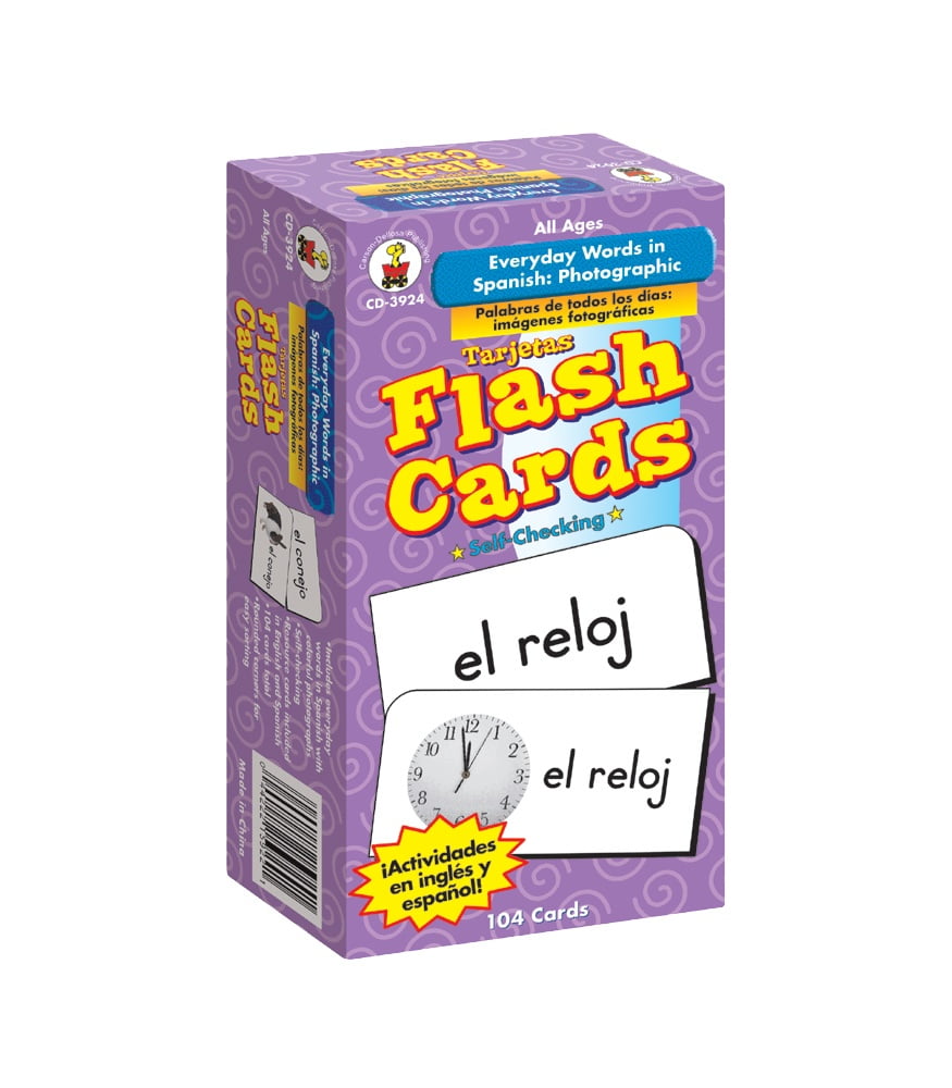 Ages 4+ 36 Count Spanish Interactive Language Flash Cards 