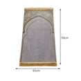 thumbnail image 2 of Xingzhi Prayer Rug Decoration Exquisite Polyester Nonslip for Eid Travel Meditation Grey, 2 of 9