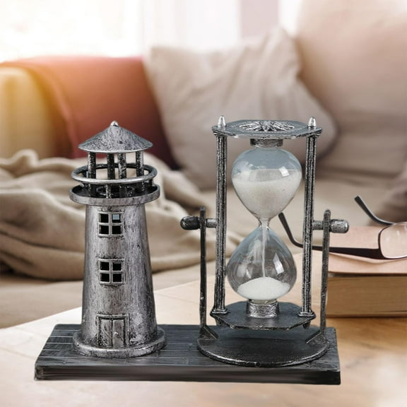 Retro Style Hourglass Sand Glass Decoration Figurine Accessories Crafts Resin Exquisite Sand Timer for Ornament Centerpieces Office Bedroom