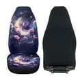 thumbnail image 4 of Uorisanigo Automotive Seat Covers, Moon Purple Butterfly Car Seat Cover Front for Cars, Blanket Cloth 2-Pack Car Seats Cushion, Front Seats Covers Fit for Most Cars SUV, 4 of 7