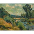 thumbnail image 2 of Guillaumin, Armand 18x15 White Modern Wood Framed Museum Art Print Titled - The Banks of the Marne at Charenton, 2 of 4