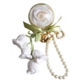 thumbnail image 3 of Llavero con flor eterna, bolso, decoración para fiesta, mochila, regalo para el Día de la Madre. Blanco, 3 of 9