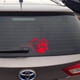 thumbnail image 1 of Pegatina para coche, Pegatinas Patas con corazón para coches.Rojo, 1 of 3