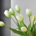 thumbnail image 5 of 10 PCS Artificial Tulip Flowers Real Touch Tulips Artificial Plastic Flower Fake Bouquet Table Arrangements Gift for Home Office Party Wedding Birthday Garden Store Decoration (White), 5 of 18