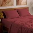 thumbnail image 6 of Mellanni 3-Piece Iconic Twin Bedsheet Set - Microfiber, 16" Deep Pocket, Cooling, Wrinkle, Fade, Stain Resistant, Brick Red, 6 of 6