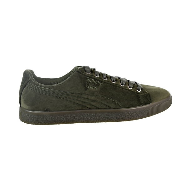 Puma clyde Velour Ice Men's Shoes Olive Green 366549-03
