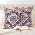 thumbnail image 3 of Orange Blue Boho Outdoor Waterproof Pillow Covers, Ethnic Geometric Southwest Decorative Square Throw Pillowcase Sofa Cushion Sham for Patio/Couch/Chair, 26"x26" 2 Pack, 3 of 8