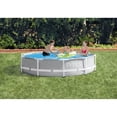 thumbnail image 2 of Intex 26701EH Prism Frame Pool Set with Filter Pump 10ft x 30in Bundle with Intex Deluxe Wall Mount Surface Pool Skimmer, 2 of 10