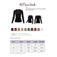 thumbnail image 5 of A2Y Women's Basic Solid Fitted Long Sleeve Crew Neck Thermal Top Shirt Black M, 5 of 5