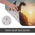 thumbnail image 6 of Picia Seaside Sunset Cool Dragon Pattern Flannel Doormat – 16x24 Inch Non-Slip Indoor Mat, Absorbent & Quick-Dry Rug for Entryway, Bathroom, Kitchen, and Bedroom, Machine Washable, 6 of 7