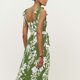 thumbnail image 4 of Vestido de verano con cuello cuadrado para mujer, vestido elegante a la moda con tirantes y lazo dividido lateral, vestido con estampado Floral para fiesta diaria, 4 of 8
