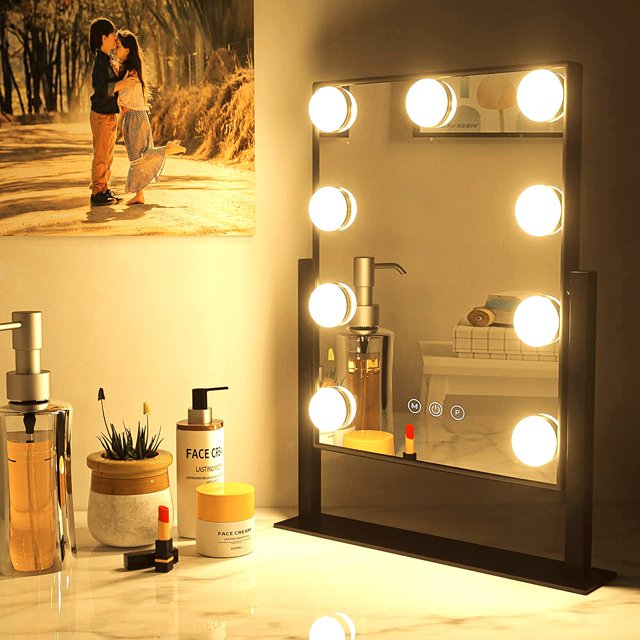 PinkSheep Hollywood Makeup Vanity Mirror with Lights, Tabletop Light Up