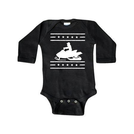 

Inktastic Snowmobile Gift Silhouette Gift Baby Boy or Baby Girl Long Sleeve Bodysuit