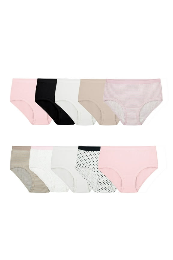 Girls' Eversoft Brief Underwear, 10-Pack, Sizes 4-16