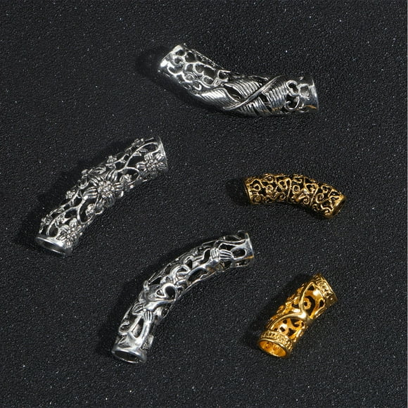 HEALEEP 10PCS Adjustable Tightness Hair Cuffs Metal Dreadlocks Beads For Wig Accessories And Braiding Stylists