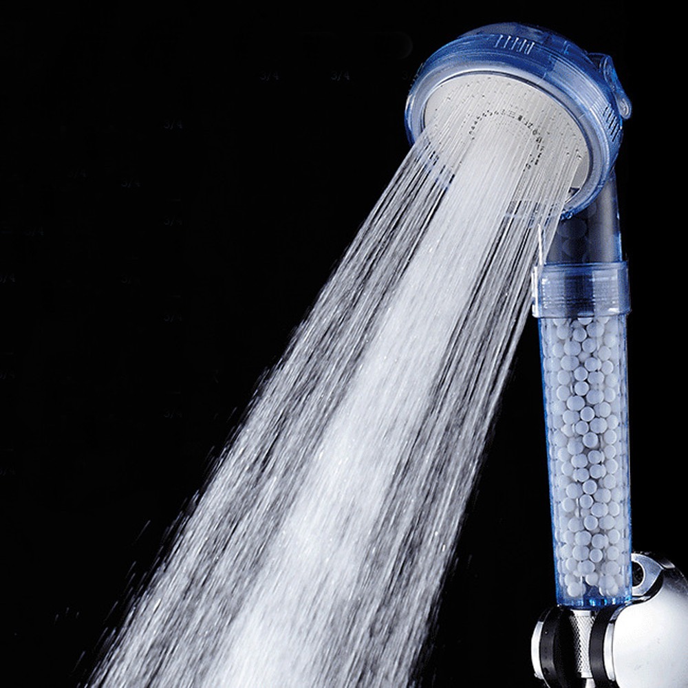 Siaonvr High Pressure Shower Head Bathroom Water Saving 3 Filter Ionic