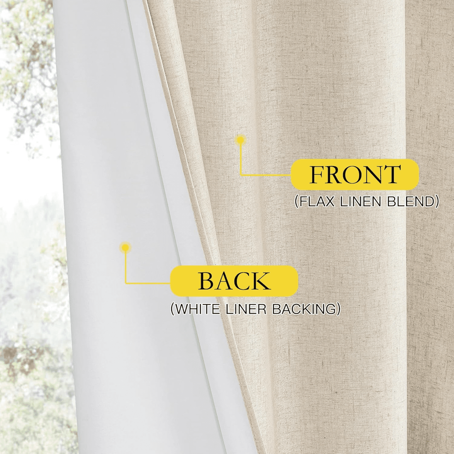 NICETOWN Pleated Blackout Curtains for Living Room Privacy Thermal Insulated Room Darkeing Drapes, 52"x84", 2 Panels, Beige