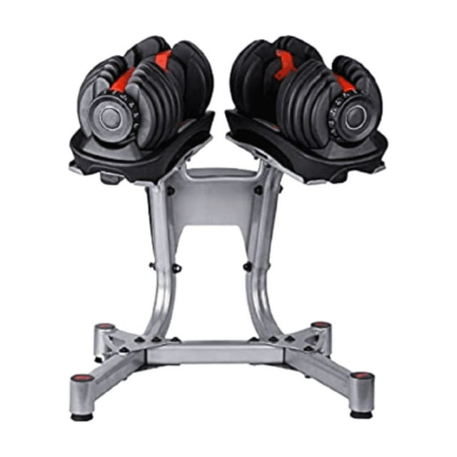 HAJEX Haltères Réglables Rotatifs avec Support pour Haltères - 2 x 90 LB, Paire