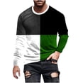 thumbnail image 2 of Blusas y camisas de manga larga con cuello redondo para hombre, estilo casual, cuello redondo, manga larga, estampado, blusa para hombre, 2 of 4