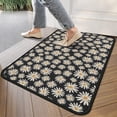 thumbnail image 4 of Black Daisy Flower Pattern Door Rugs,Washable Non Slip Door Mats Indoor,Decorative Door Mats,Entry Mat Indoor for Entrance,Bedroom,Kitchen,Bathroom,30"x17", 4 of 6