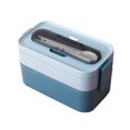 thumbnail image 5 of Bento Lunch Box for Adults & ,1600ml Stackable Lunch Box with 2 Compartments and Cutlery Set,BPA-Free Plastic Compartment Lunch Box,Safe Leakproof Bento Box for Men Women, 5 of 5