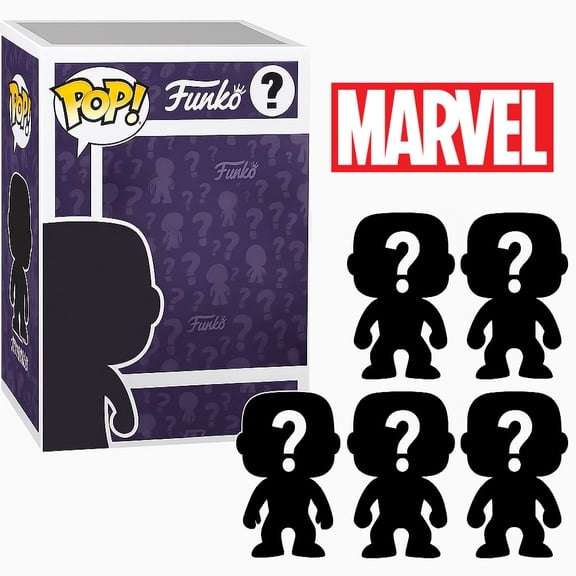 Pack of 5 Surprise Mystery Marvel Funko Pop! Randomly Selected