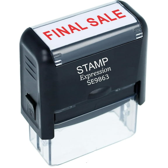 StampExpression - Final Sale Office Self Inking Rubber Stamp - Red Ink (A-5523)