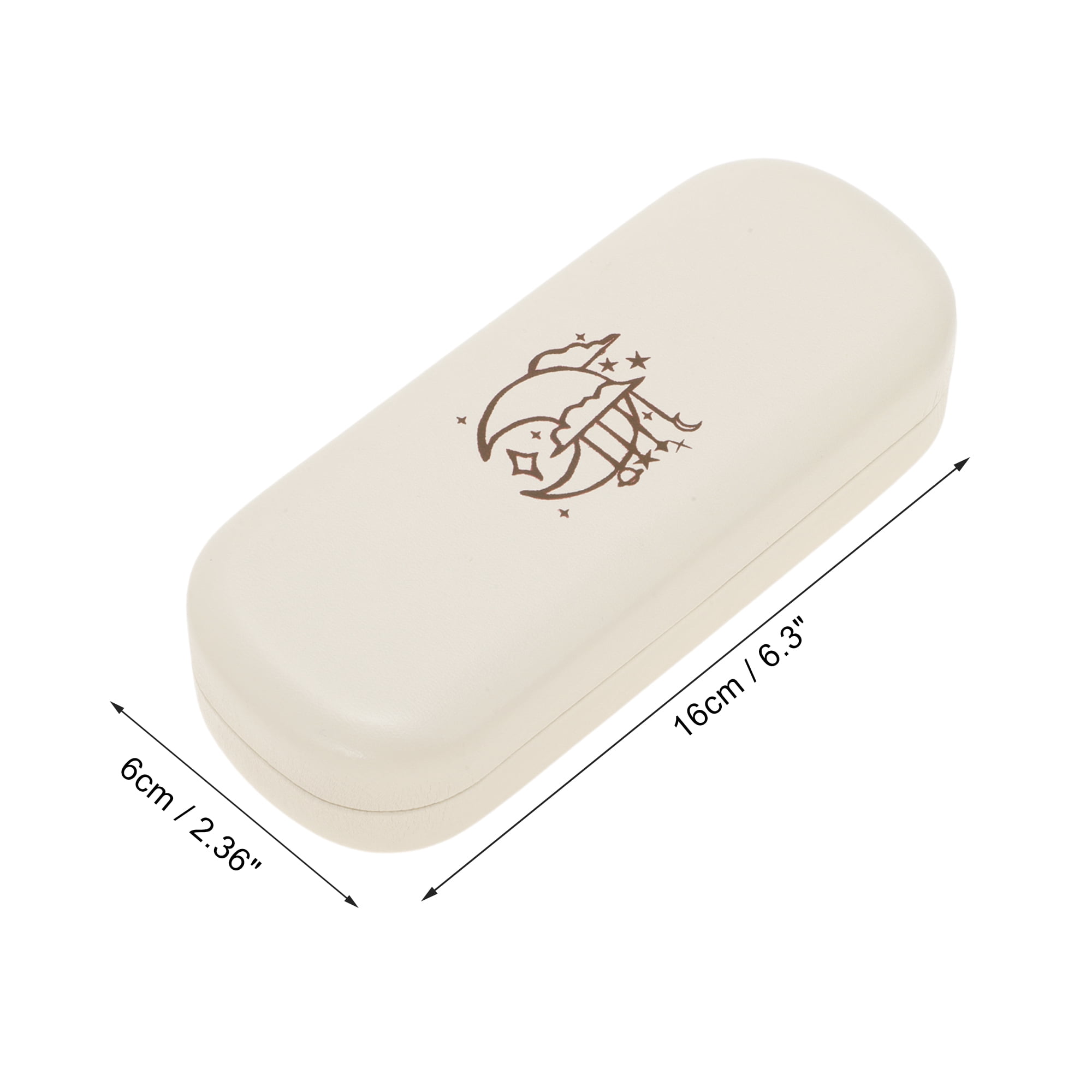 Unique Bargains Faux Leather Eyeglasses Case 6.3"x2.36"x1.18" Moon Pattern