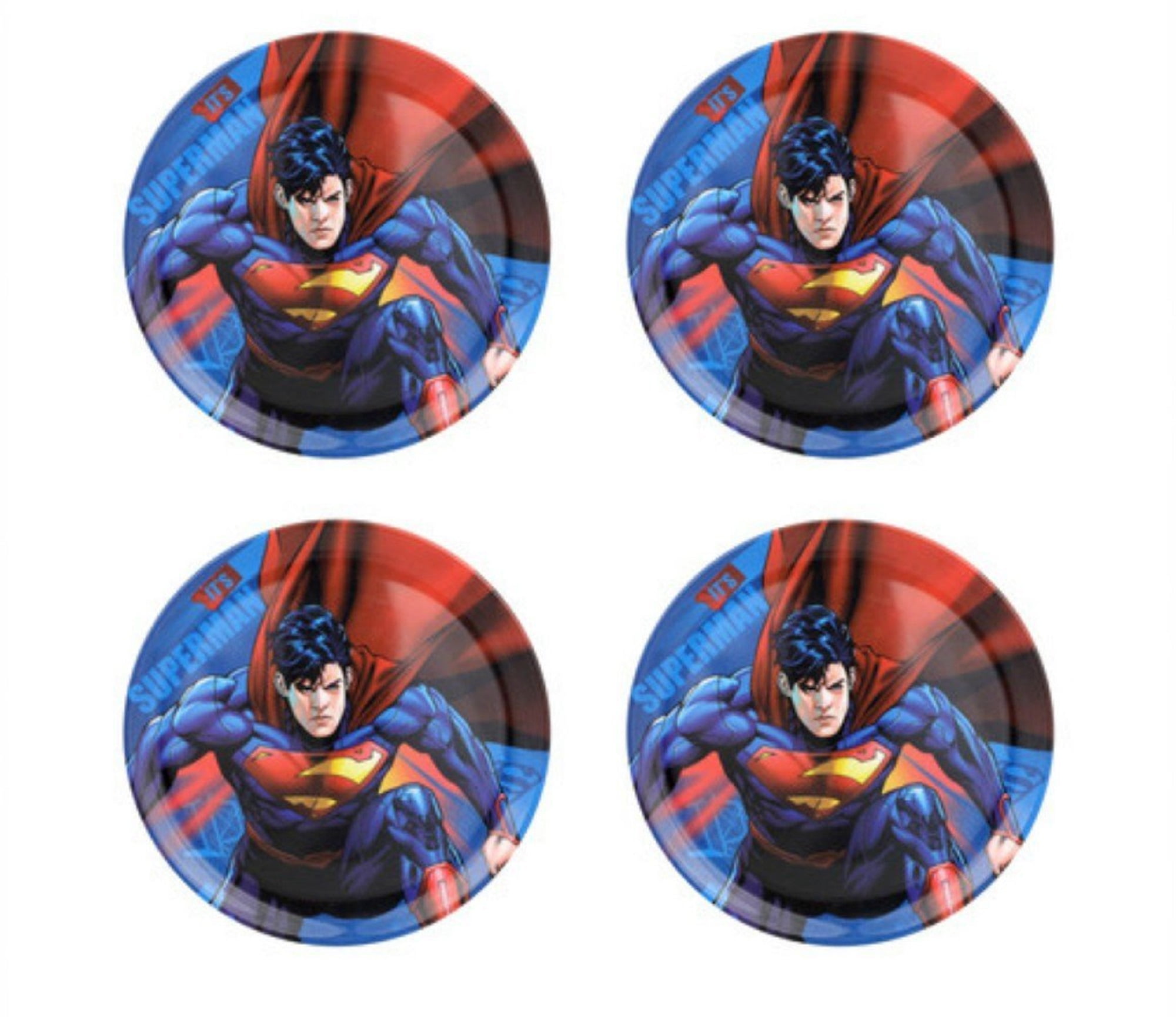 SUPERHERO Snack Size Melamine Plates and Bowls Sets BATMAN, SUPERMAN (Connor  Kent) , MAN OF STEEL, CAPED CRUSADER, Warner Bros. DC Comics (SUPERMAN  ACTION (Plate Set (4)) 