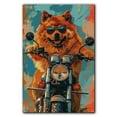 thumbnail image 3 of Chow Chow Dog Poster Riding A Motorcycle - Chow Chow Dog Canvas Wall Art For Bedroom Decor - Boho Bedroom Decor - Mens Gifts Unique, 3 of 6