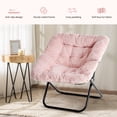 thumbnail image 5 of LIFERECORD Oversized Faux Fur Folding Chair - Plush Lounge Chair for Adults, Large Foldable Reading Chair for Bedroom, Dorm & Living Room, Pink, 5 of 7